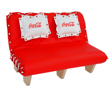 Outdoor Lounge Sofa with Printable Pillows