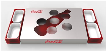 Bottle Tray with 4 Condiment Holder