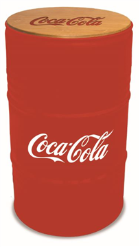 Coca-Cola Barrel with Wooden Table