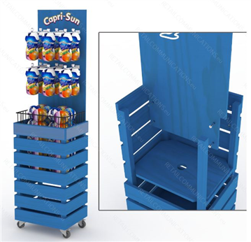 Capri-Sun Wooden Bin Display