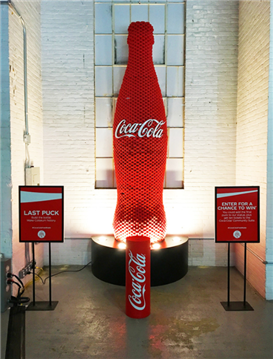 Hockey Puck Coca-Cola Display