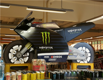 Monster Bike POS Made of Cardboard