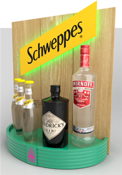 Schweppes Multibrand Back of Bar Display