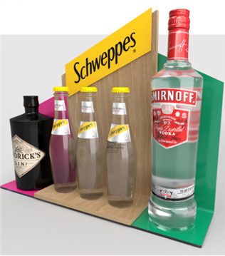 Schweppes Bottle Display